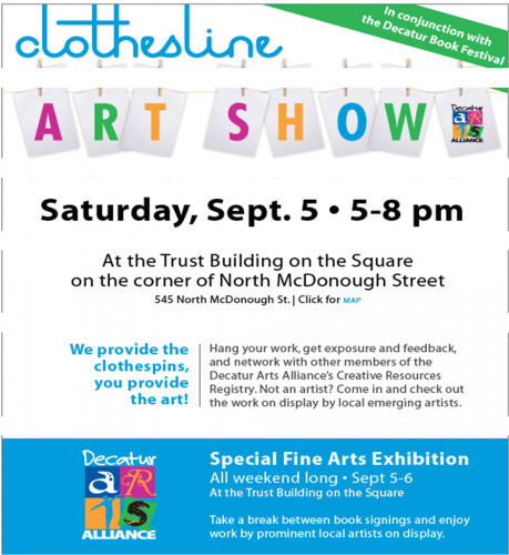 clothesline art show