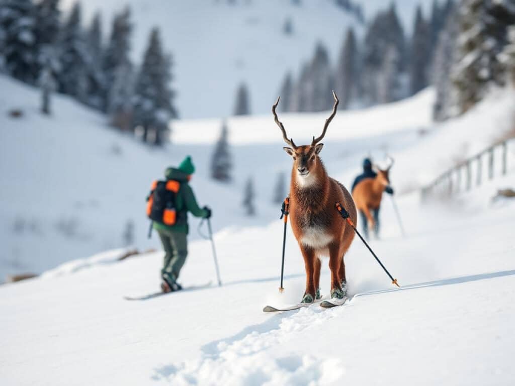 Reportage —
        
      
      Nature
    
        
          
          
          En montagne, le secret pour ne plus déranger la faune sauvage
        
        Dans le Queyras (Hautes-Alpes), des écogardes sensibilisent les adeptes de ski de randonnée ou de raquettes, toujours plus nombreux, au dérangement des tétras-lyres, bouquetins, chamois... 

 Arvieux (Queyras), reportage 

 Les skis crissent sous (…)
        
          19 mars 2025
        
      

      
  
    
© Baptiste Soubra / Reporterre
