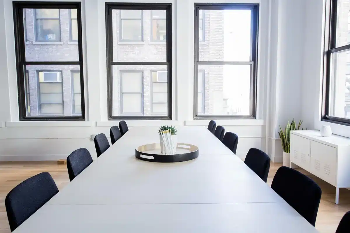 Room clad in pointed pyramid acoustic panels covering ceiling and walls